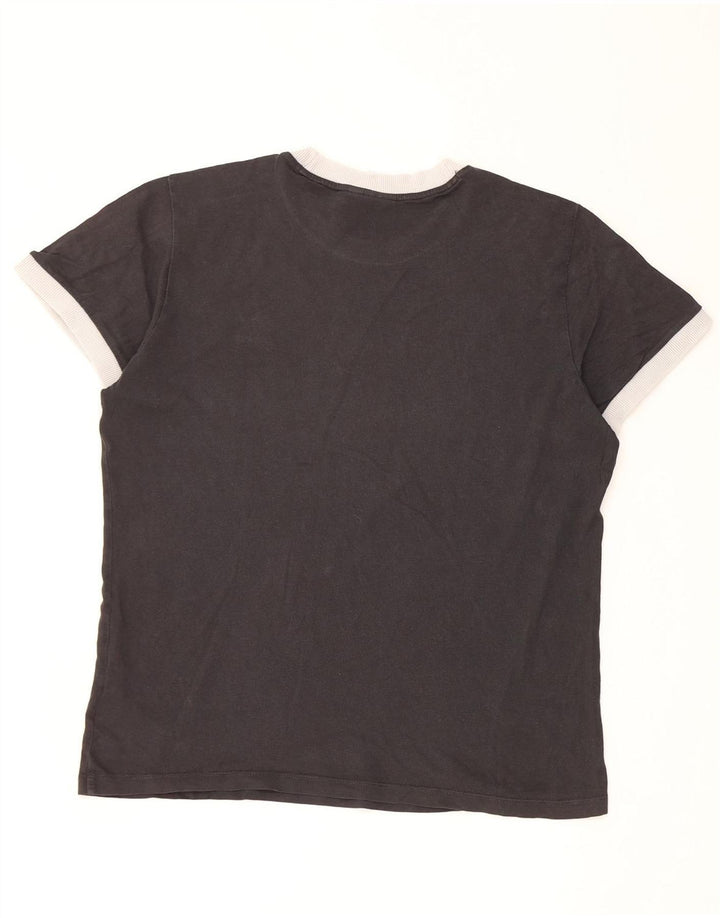 Adidas Womens T-Shirt Top UK 12 medium Black Cotton