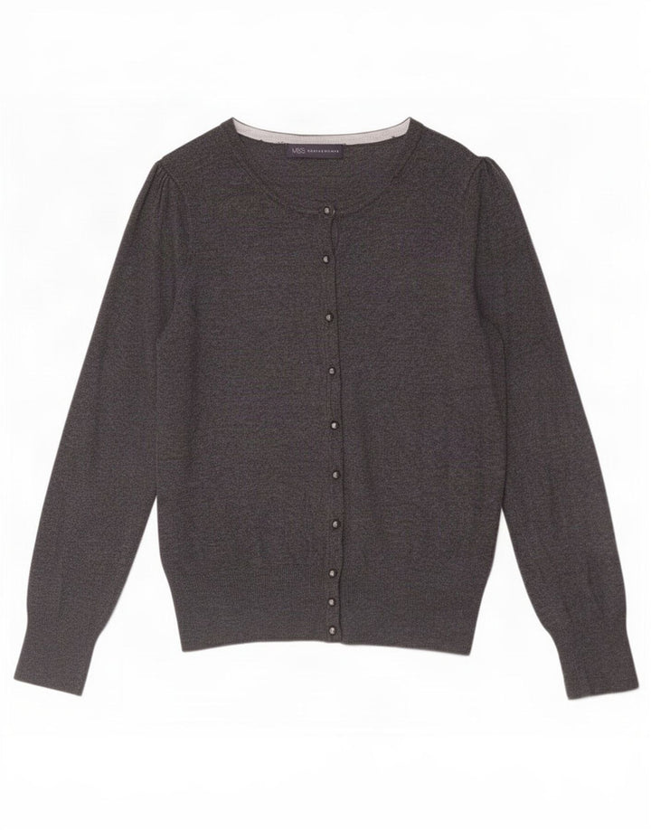 Marks & Spencer Womens Cardigan Sweater UK 8 Small Grey Viscose
