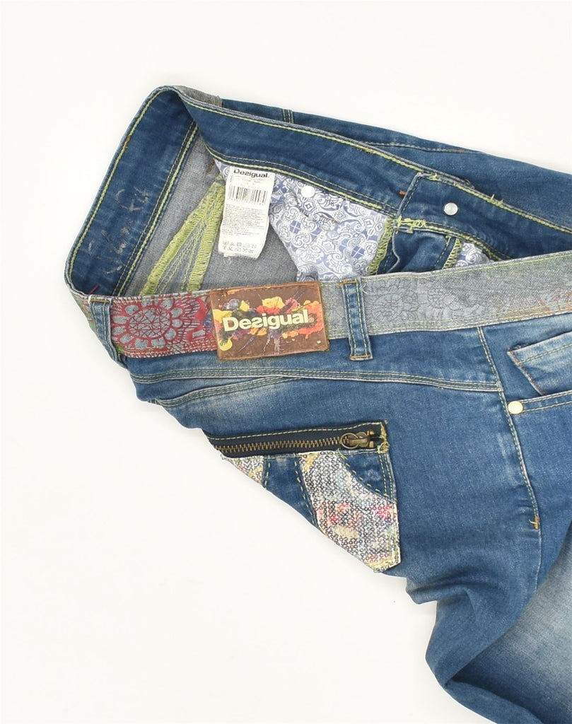 DESIGUAL Womens Low Waist Slim Jeans W30 L27  Blue Cotton | Vintage Desigual | Thrift | Second-Hand Desigual | Used Clothing | Messina Hembry 