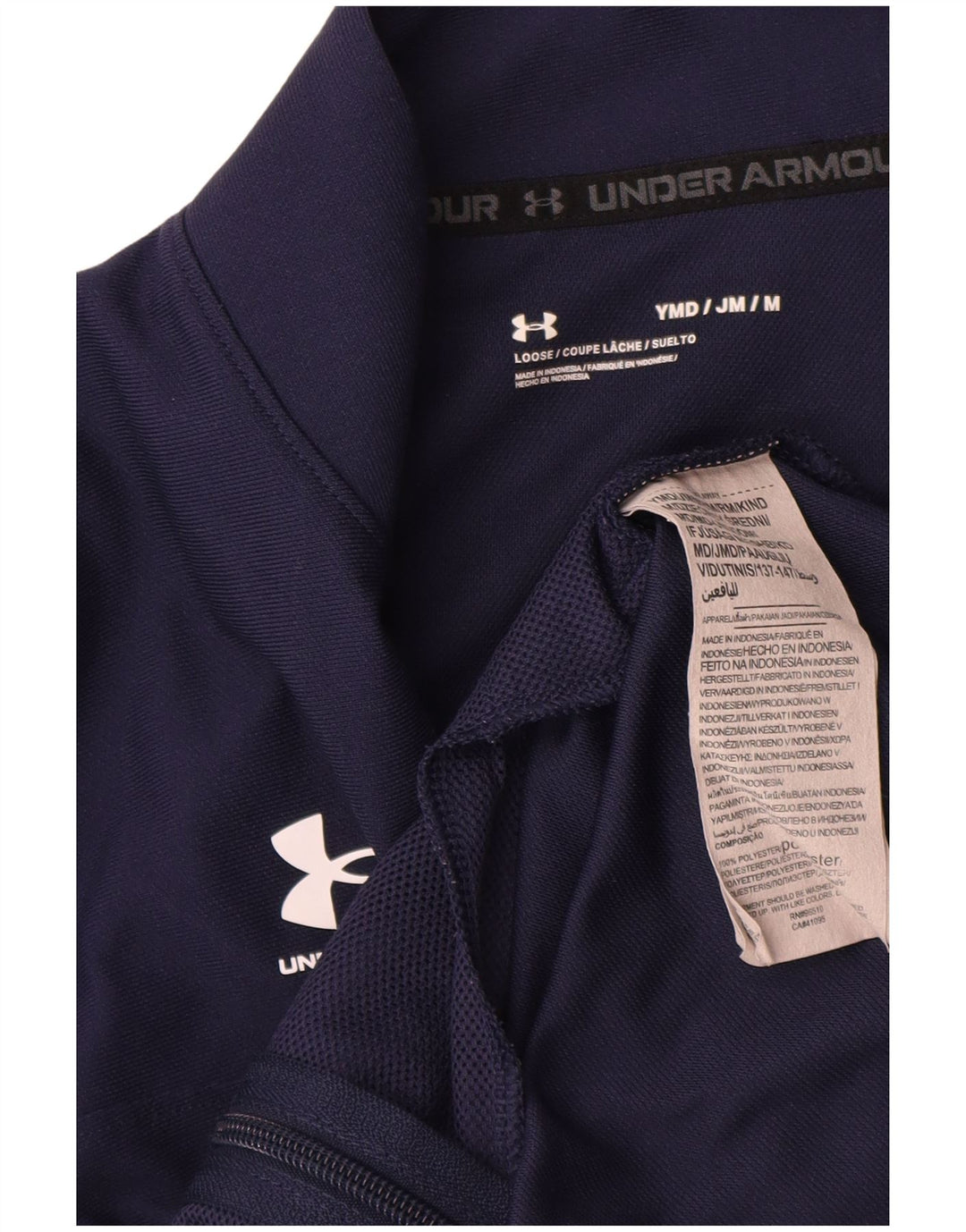 Under Armour Boys Tracksuit Top Jacket 9-10 Years Medium Navy Blue