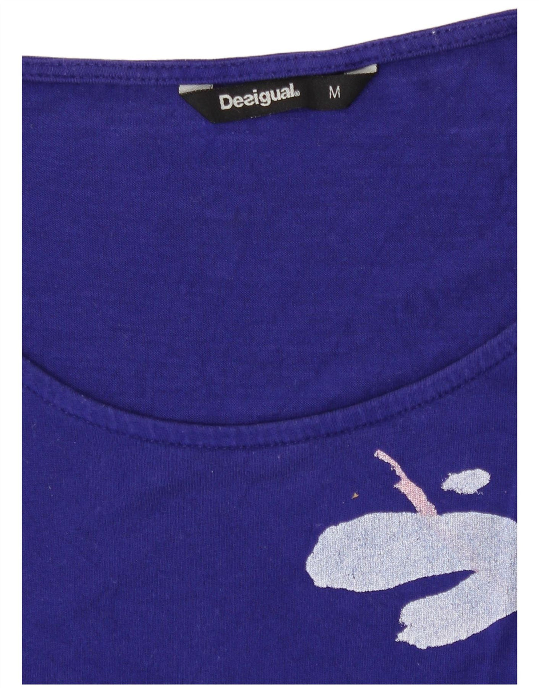 Desigual Womens Sleeveless Blouse Top UK 12 Medium Blue Floral