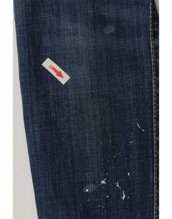 Dsquared2 Womens Distressed Slim Jeans IT 42 Medium W30 L27 Blue Spotted