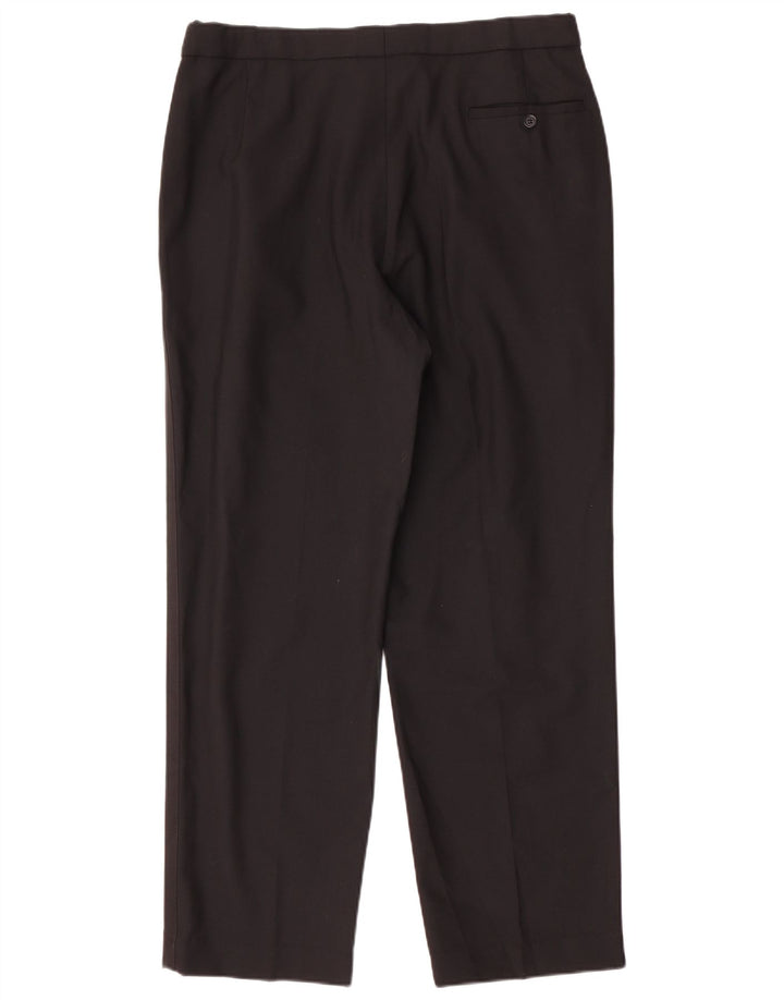 Marks & Spencer Mens Pegged Suit Trousers W36 L31 Black Wool