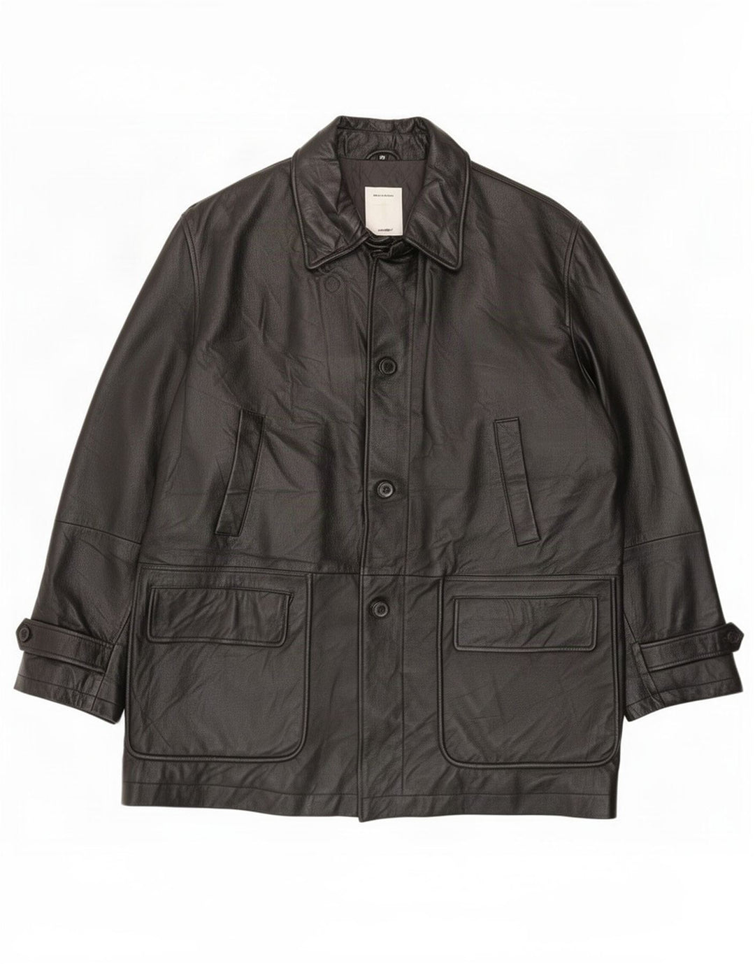 Conbipel Mens Leather Jacket IT 54 XL Black