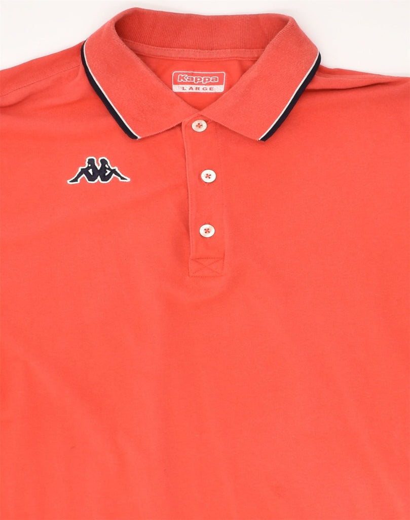 KAPPA Mens Polo Shirt Large Red Cotton | Vintage Kappa | Thrift | Second-Hand Kappa | Used Clothing | Messina Hembry 