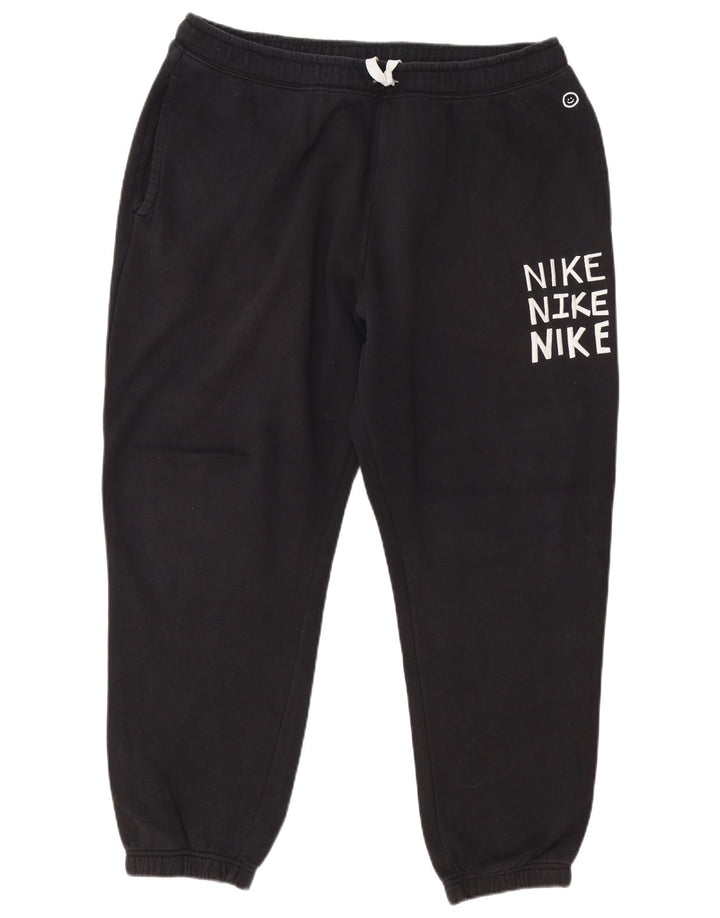 Nike Mens Graphic Tracksuit Trousers Joggers 2XL  Black
