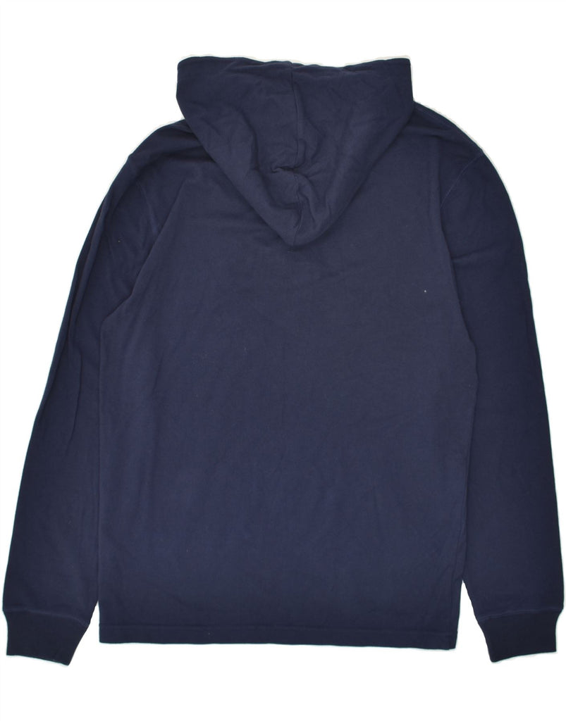 JOULES Mens Button Neck Hoodie Jumper Medium Navy Blue | Vintage Joules | Thrift | Second-Hand Joules | Used Clothing | Messina Hembry 