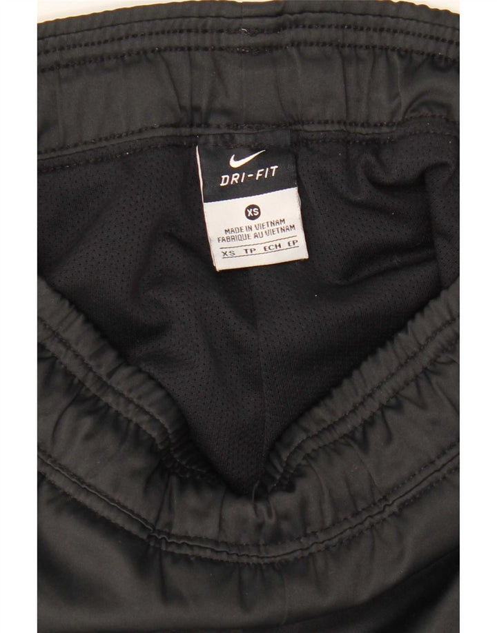 Nike Womens Dri Fit Tracksuit Trousers UK 6 XS Black Polyester