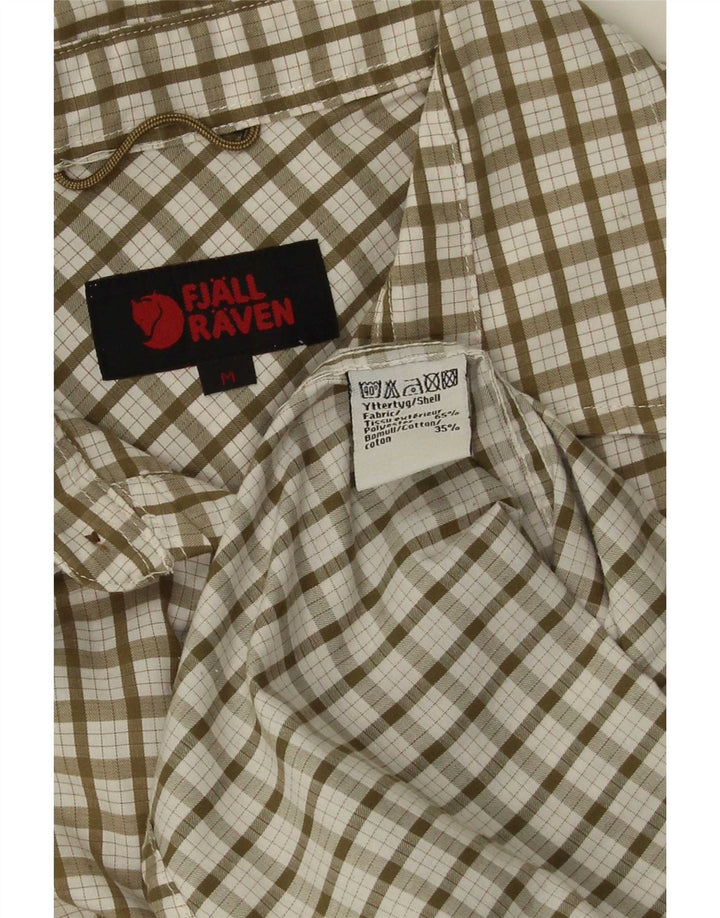 Fjall Raven Mens Flannel Shirt Medium Khaki Check Polyester