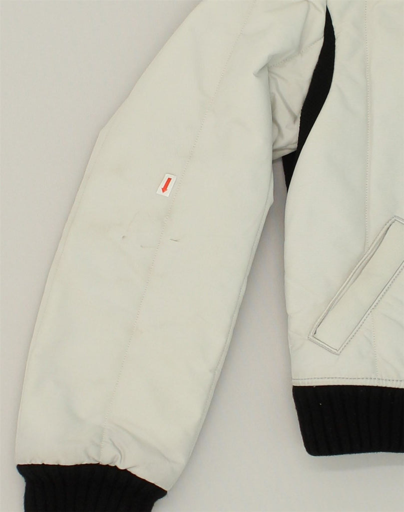 REFRIGIWEAR Boys Hooded Bomber Jacket 12-13 Years Medium White Colourblock | Vintage Refrigiwear | Thrift | Second-Hand Refrigiwear | Used Clothing | Messina Hembry 