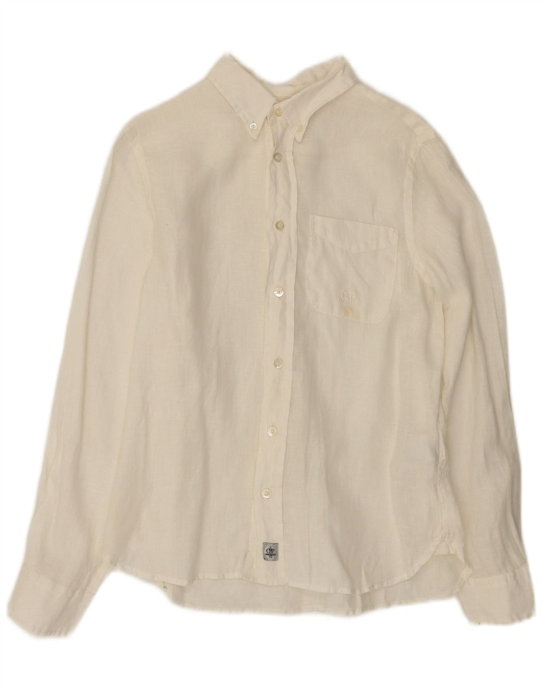 C.P. Company Boys Shirt 11-12 Years Off White Linen