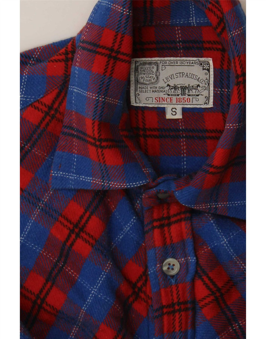 Levi's Mens Flannel Shirt Small Multicoloured Check