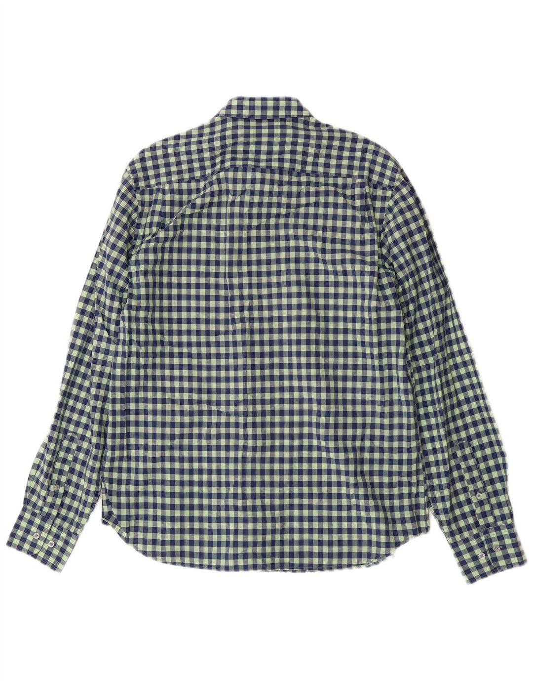 Massimo Dutti Mens Shirt Large Green Gingham