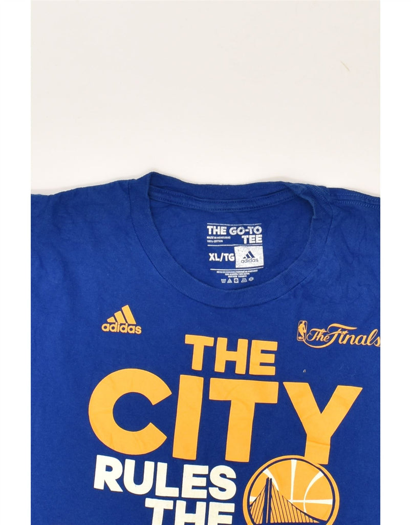 ADIDAS Mens NBA Graphic T-Shirt Top XL Blue Cotton | Vintage Adidas | Thrift | Second-Hand Adidas | Used Clothing | Messina Hembry 