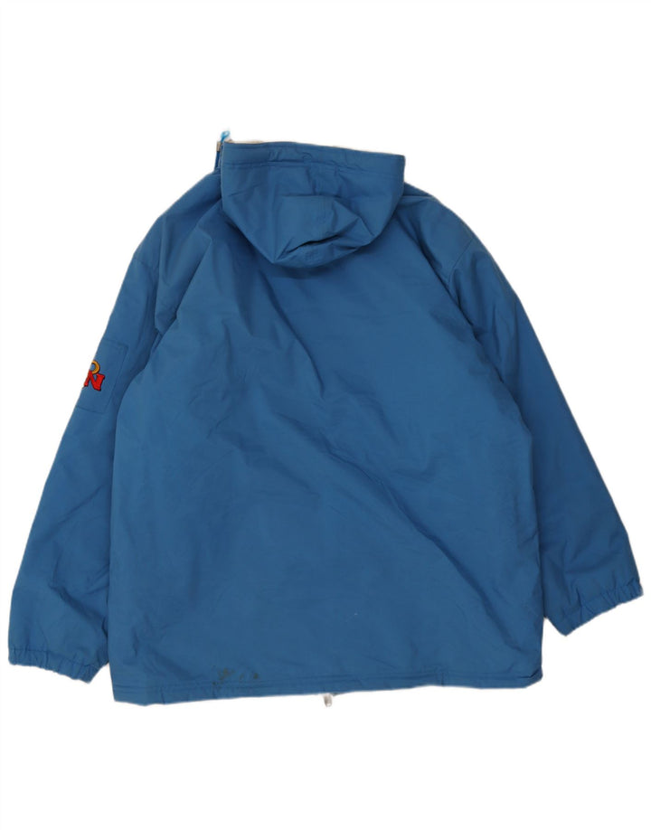 Reebok Mens Hooded Loose Fit Windbreaker Jacket UK 38 Medium Blue Polyamide
