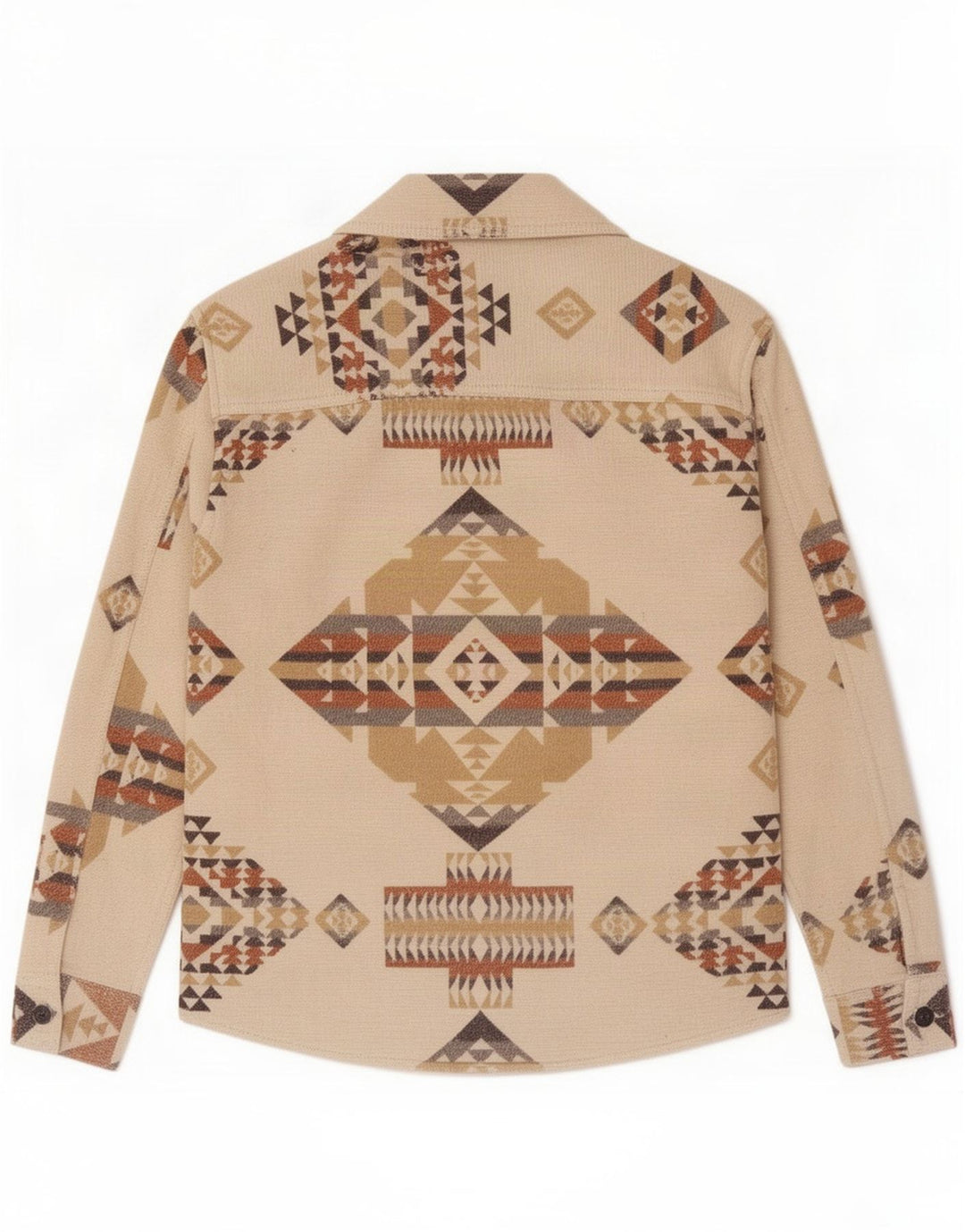 Zara Mens Shirt Small Beige Geometric