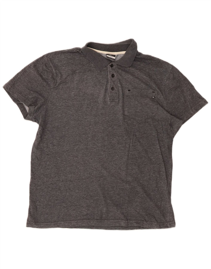RIP CURL Mens Relaxed Fit Polo Shirt Small Grey Cotton