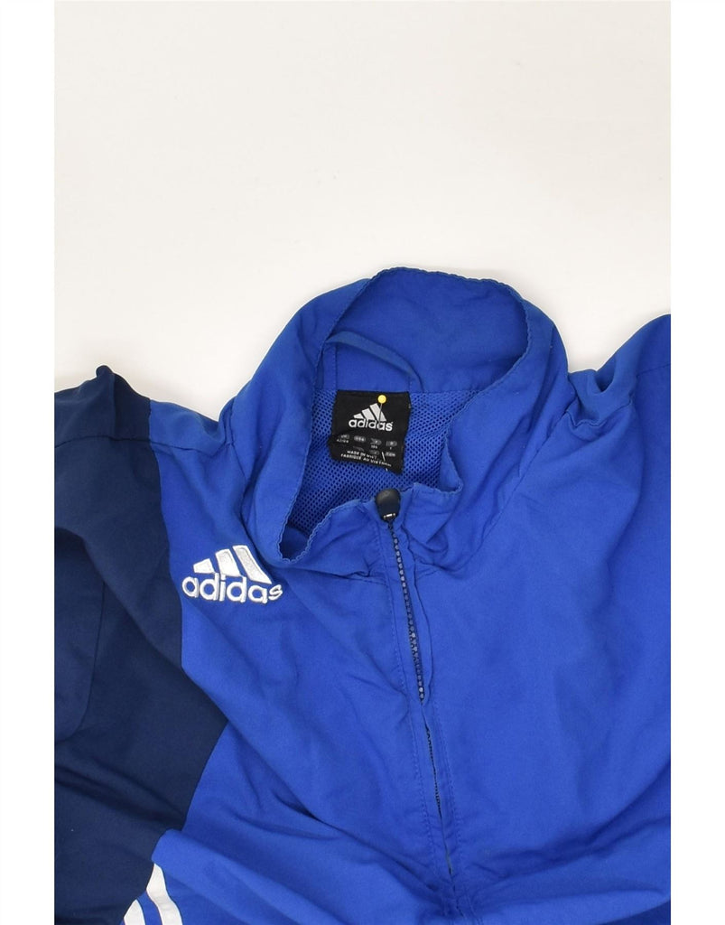 ADIDAS Mens Tracksuit Top Jacket UK 42/44 Large Blue Colourblock Polyester Vintage Adidas and Second-Hand Adidas from Messina Hembry 