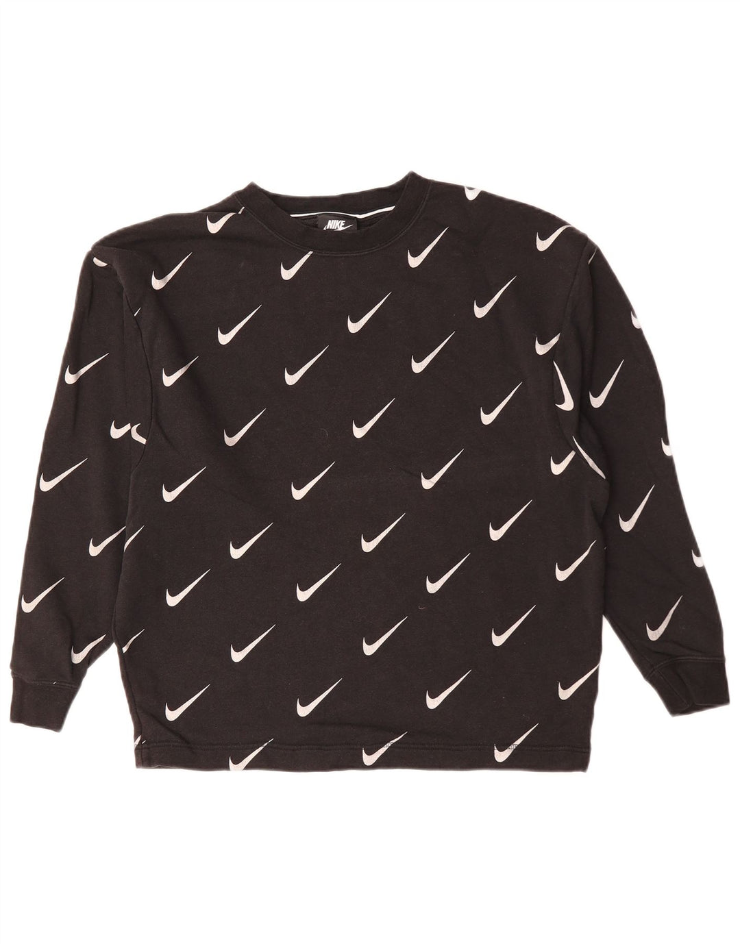 NIKE Mens Graphic Sweatshirt Jumper XS Black Cotton