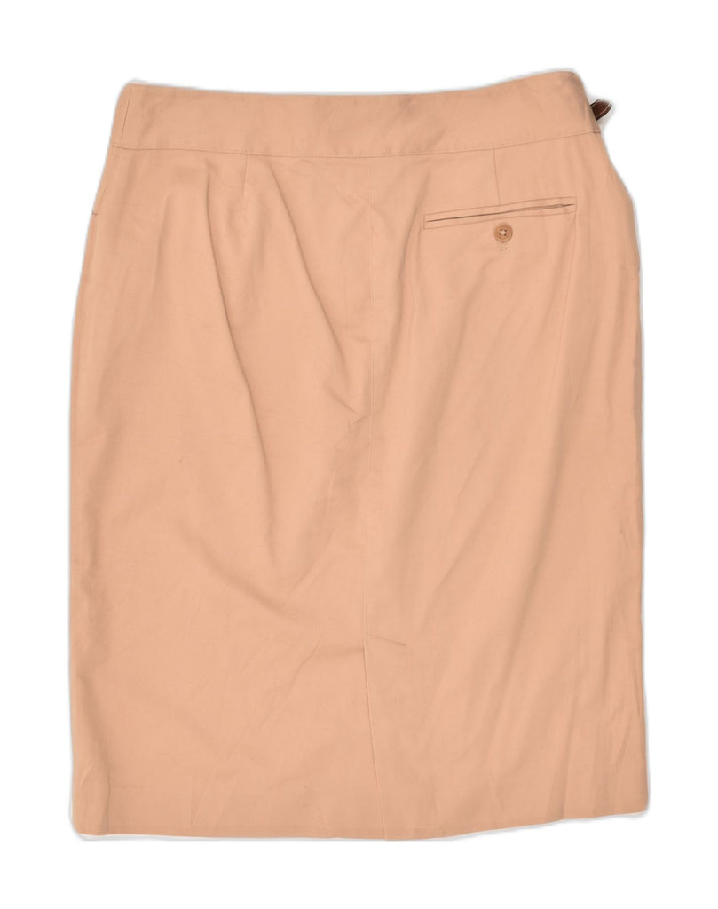 RALPH LAUREN Womens Straight Skirt US 8 Medium W32 Beige Cotton | Vintage Ralph Lauren | Thrift | Second-Hand Ralph Lauren | Used Clothing | Messina Hembry 