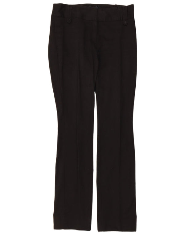 Zara Womens Bootcut Chino Trousers EU 36 XS W26 L31 Black