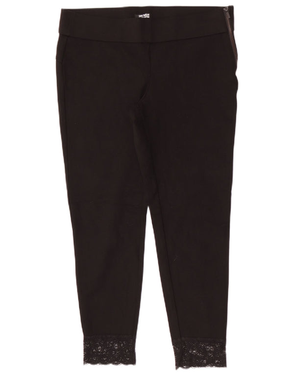 Zara Womens Legging Cropped Trousers XL W32 L25 Black