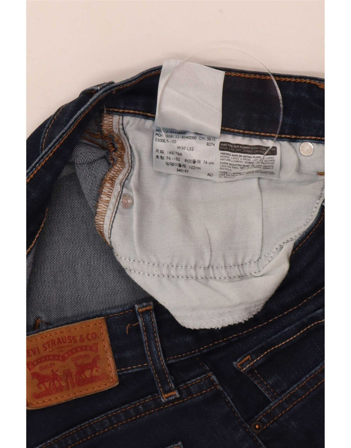 Levi's Womens 714 Straight Jeans W30 L32 Navy Blue