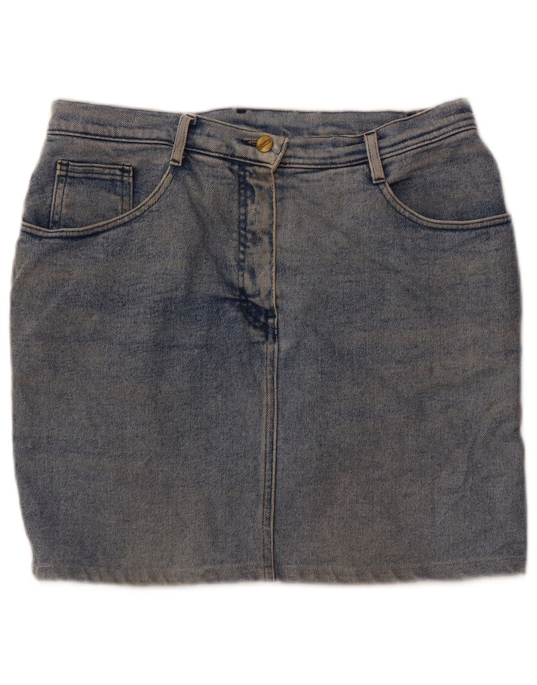 Quarry Womens Mini Denim Skirt W31 Medium Blue Cotton