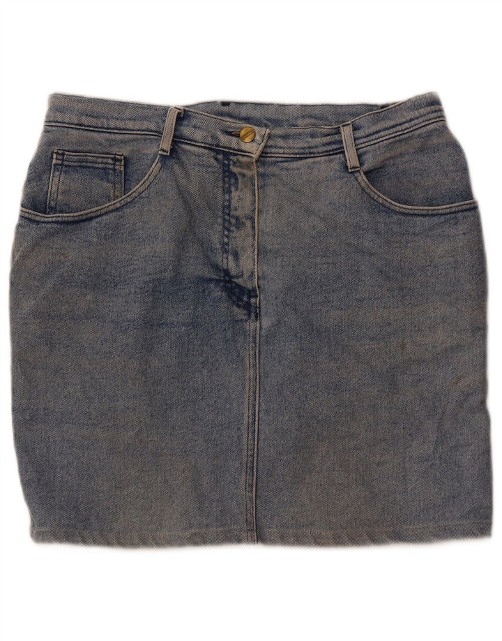 Quarry Womens Mini Denim Skirt W31 Medium Blue Cotton