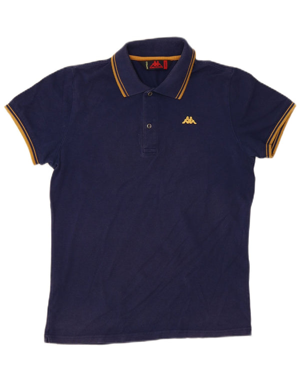 Kappa Mens Polo Shirt Medium Navy Blue Cotton