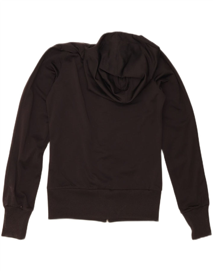 PUMA Womens Graphic Zip Hoodie Sweater UK 8 Small  Black Polyester Vintage Puma and Second-Hand Puma from Messina Hembry 