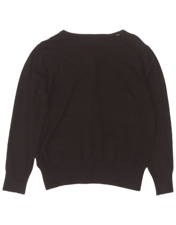 Marks & Spencer Womens Cardigan Sweater UK 16 Large Black Viscose