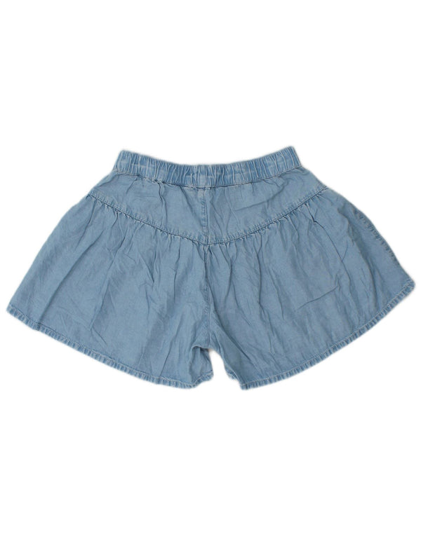 BENETTON Girls Casual Shorts 11-12 Years 2XL W28  Blue Lyocell