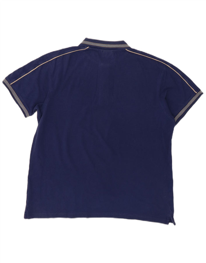 Lotto Mens Polo Shirt Medium Navy Blue Cotton