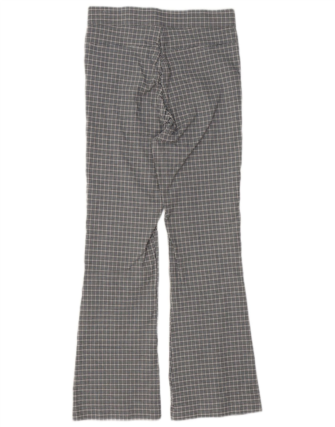Zara Womens Bootcut Casual Trousers Medium W28 L26 Grey Houndstooth Viscose