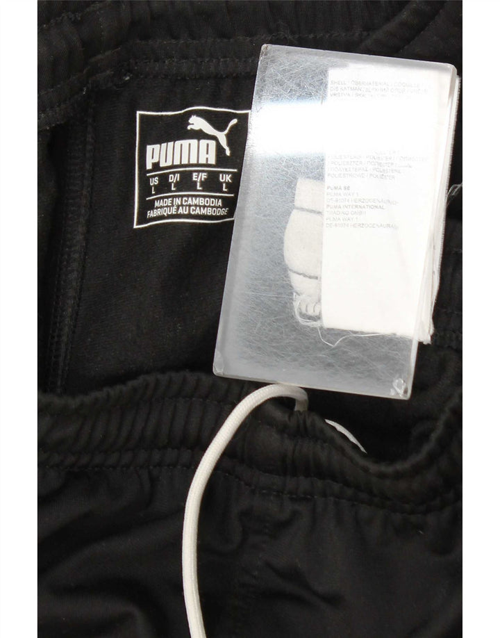 Puma Mens Tracksuit Trousers Joggers Large  Black Polyester