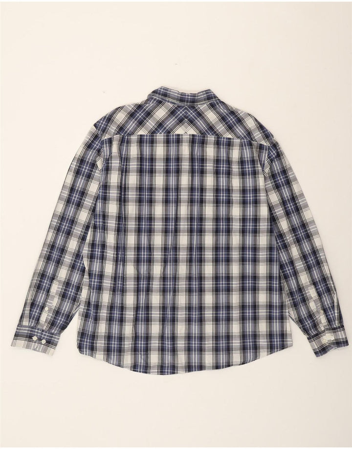 DOCKERS Mens Shirt 2XL Navy Blue Check Cotton
