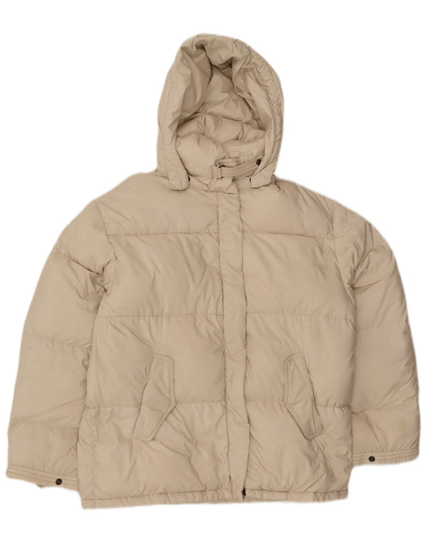 Ciesse Piumini Womens Hooded Padded Jacket IT 46 Large Off White Polyester