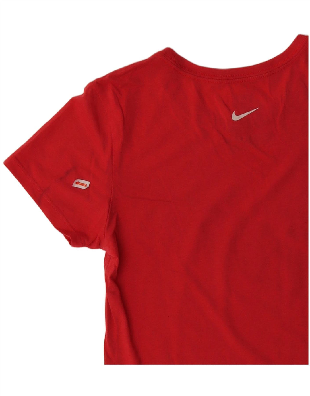 NIKE Womens Slim Fit Graphic T-Shirt Top UK 12 Medium Red