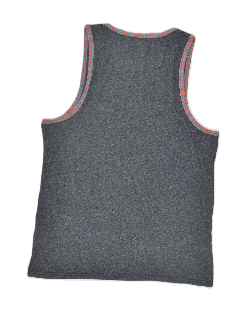 HOLLISTER Womens Vest Top UK 14 Medium Grey Cotton | Vintage Hollister | Thrift | Second-Hand Hollister | Used Clothing | Messina Hembry 