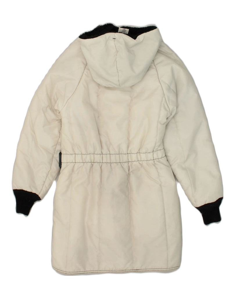 REFRIGIWEAR Mens Hooded Padded Coat UK 34 XS White Nylon | Vintage Refrigiwear | Thrift | Second-Hand Refrigiwear | Used Clothing | Messina Hembry 