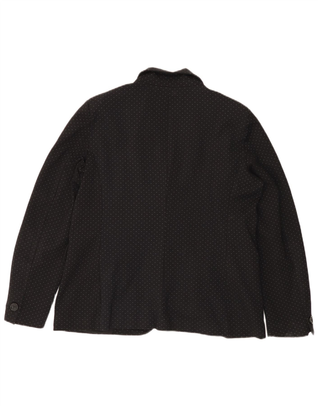 TRUSSARDI JEANS Womens 1 Button Blazer Jacket IT 44 Medium Black Spotted