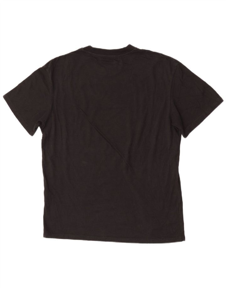 Jack & Jones Mens Graphic T-Shirt Top Large Black Cotton