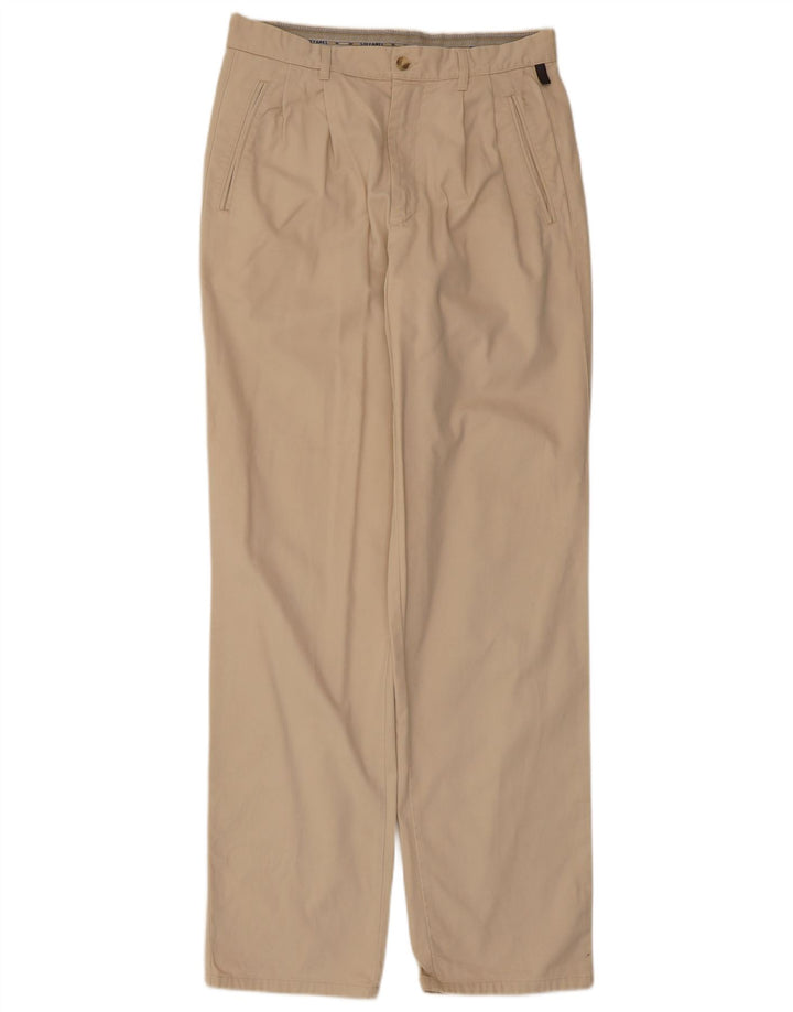 Stefanel Mens Pegged Chino Trousers IT 48 Medium W32 L35 Beige Cotton