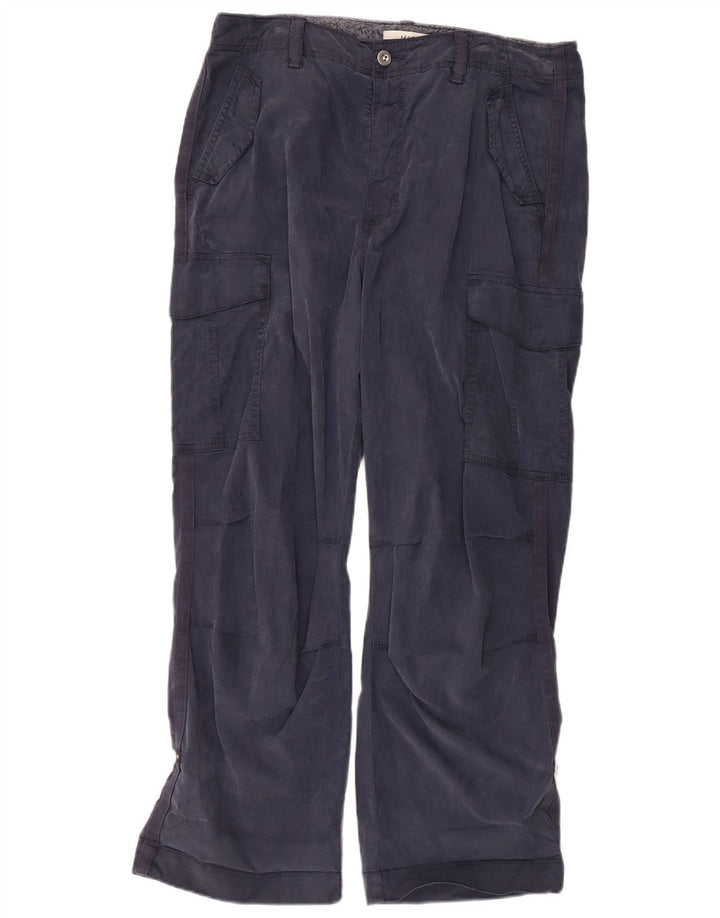 Marks & Spencer Womens Cargo Trousers US 16 Large W34 L27 Navy Blue