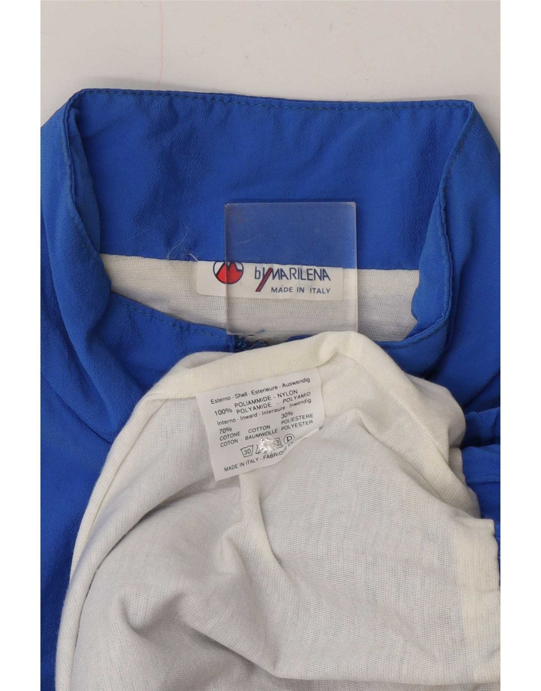 MARILENA Mens Tracksuit Top Jacket IT 52 Large Blue Polyamide