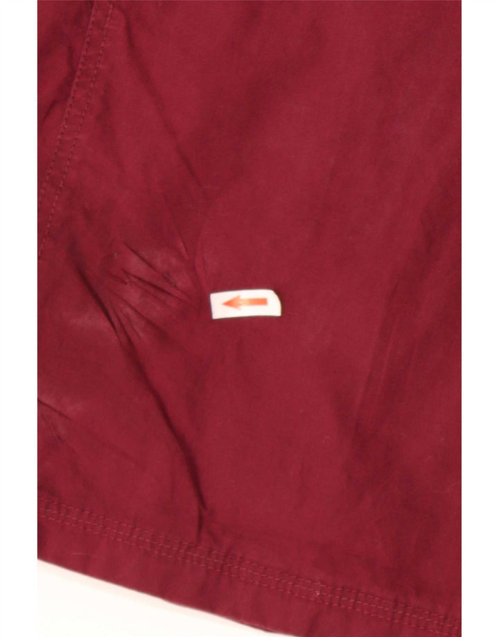 Tommy Hilfiger Mens Bomber Jacket UK 38 Medium Burgundy Cotton