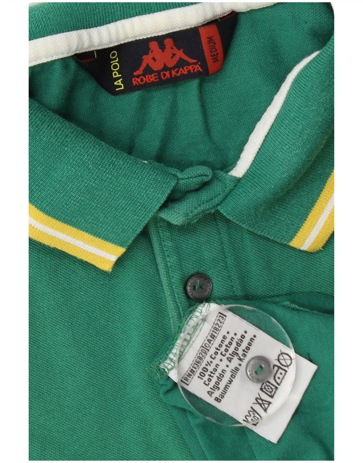 Kappa Mens Polo Shirt Medium Green Cotton