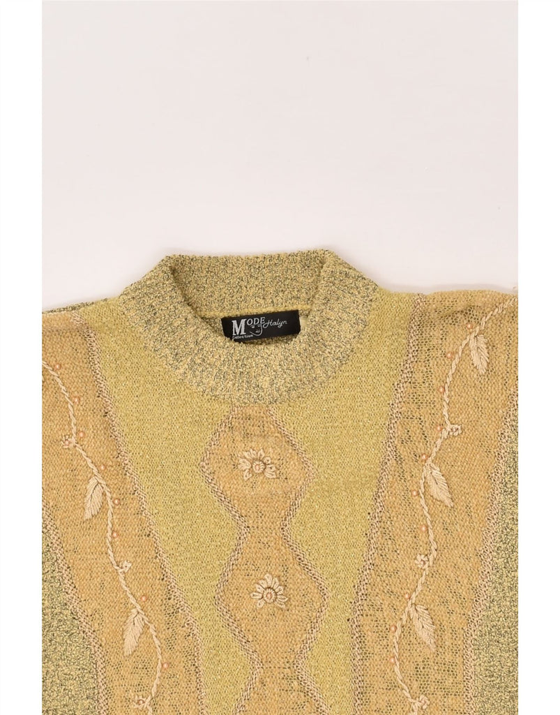 VINTAGE Womens Crew Neck Jumper Sweater UK 18 XL Beige Flecked Acrylic | Vintage Vintage | Thrift | Second-Hand Vintage | Used Clothing | Messina Hembry 