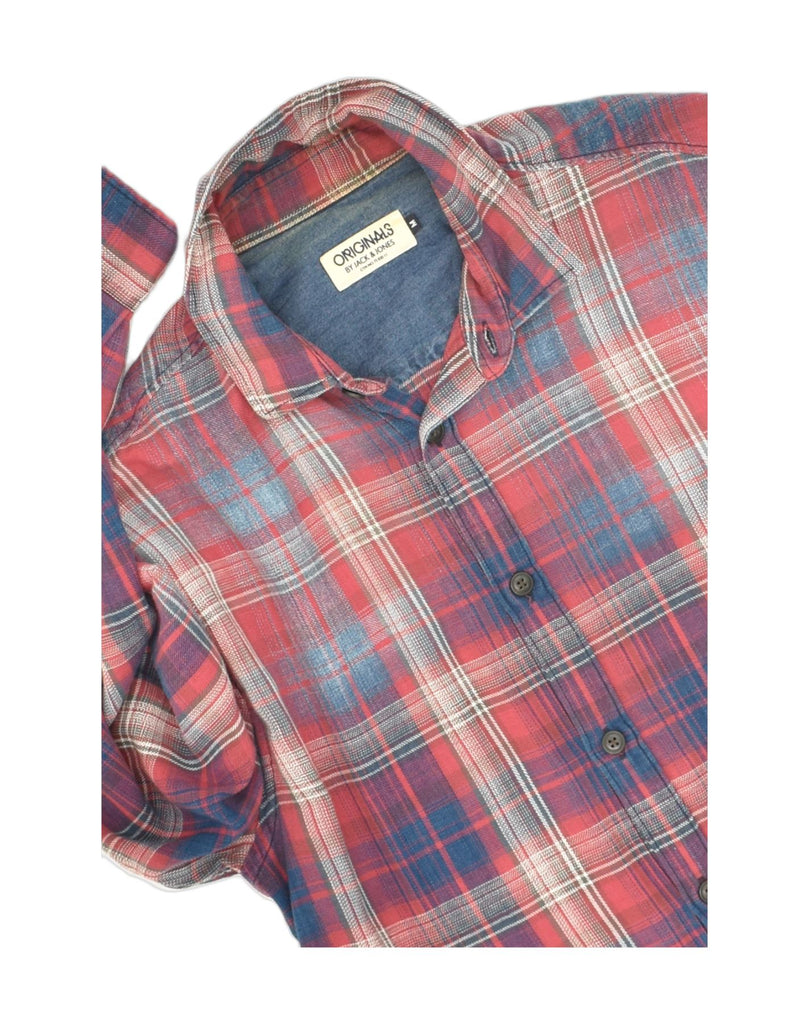 JACK & JONES Mens Shirt Medium Red Check Cotton | Vintage Jack & Jones | Thrift | Second-Hand Jack & Jones | Used Clothing | Messina Hembry 